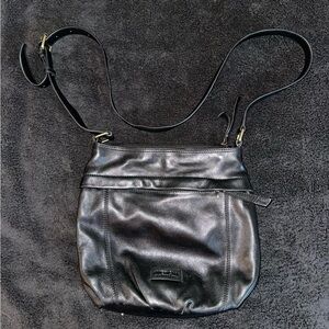 American Leather Co. Black Leather Shoulder Bag